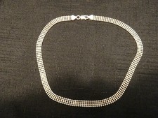 #213--AGI-ITALY-925 STERLING SILVER CHOCKER NECKLACE