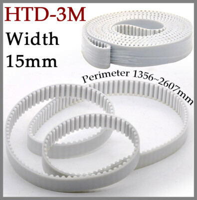 HTD 3M Synchronous Timing Belt Closed Loop For Pulley PU Steel Wire 15mm Width