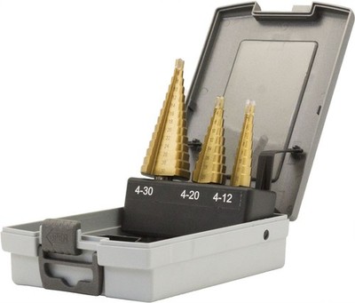Welzh Werkzeug Stufenkegelbohrer-Set 3-teilig TITAN 4-30mm 4098-WW
