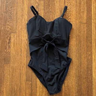 NWT Figleaves Icon Adelaide Swimsuit with Strappy Back in Black Size 30F
