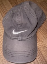 Vintage Y2K Nike Child Baseball Cap Hat Grey Faded White Swoosh Ni os Tag Kid OS