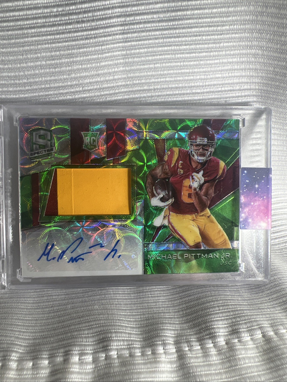 Michael Pittman Jr. Panini Chronicles Draft Picks Spectra Patch Autographs #20 Base