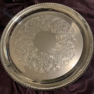 【Internatinal Silver】 ギャラリートレー 33cm International Silver Company Serving Tray | eBay