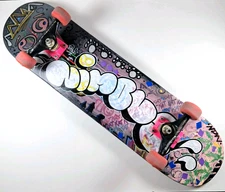 HAND PAINTED Skateboard Complete 7.75" Deck NIMBUS Graffiti Style Art OOAK
