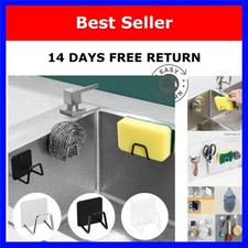 Kitchen Sink Sponge Holder Self Adhesive Stainless Steel Drain Rack