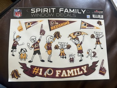 Washington Redskins Family Window Decals