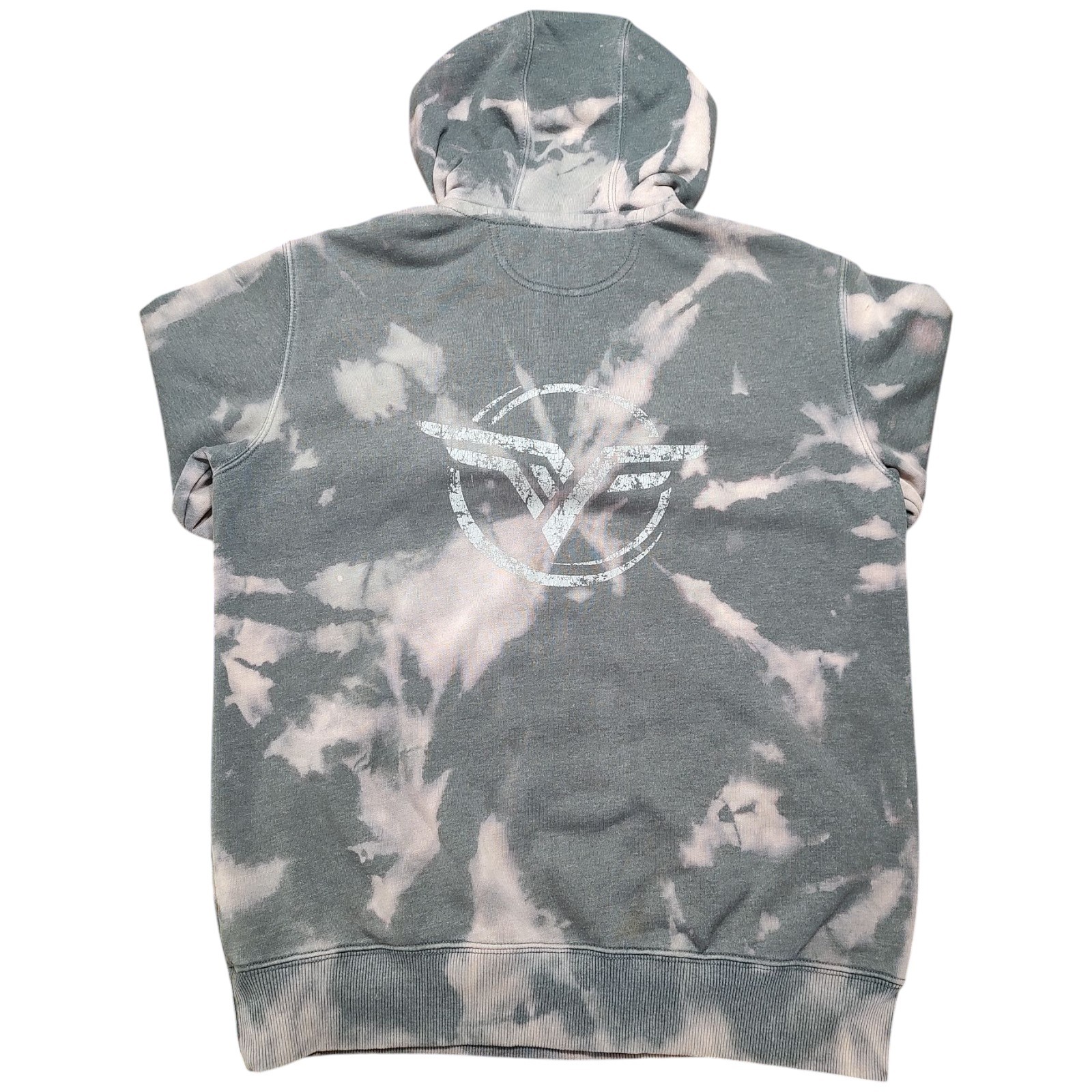 Carhartt Victory Mens Tag M Gray 1/4 Zip Hoodie Sweatshirt Acid