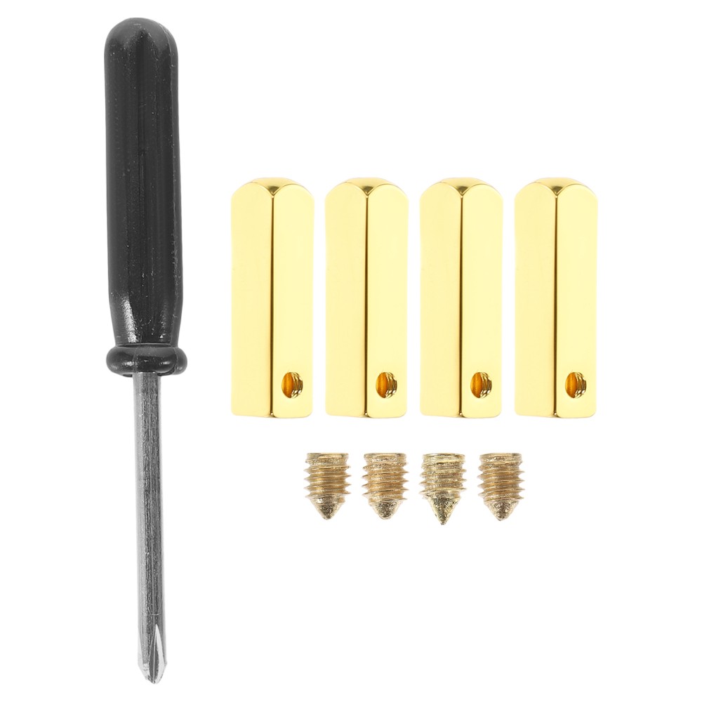 APL 1 Set Punte per Lacci Quadrilaterali (Dorate) Estremità Lisce