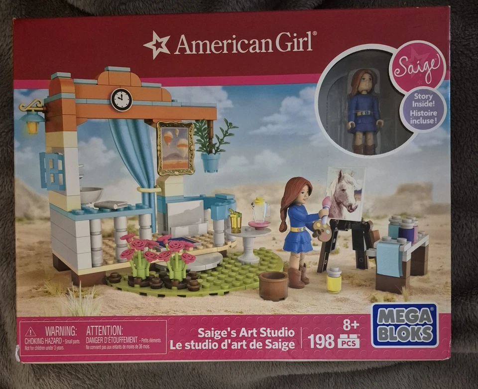 Juego de ladrillos de juguete Lite Brix carrusel ligero y MEGABLX. AMER. GIRL Saiges Art Stud Foto 3 de 4