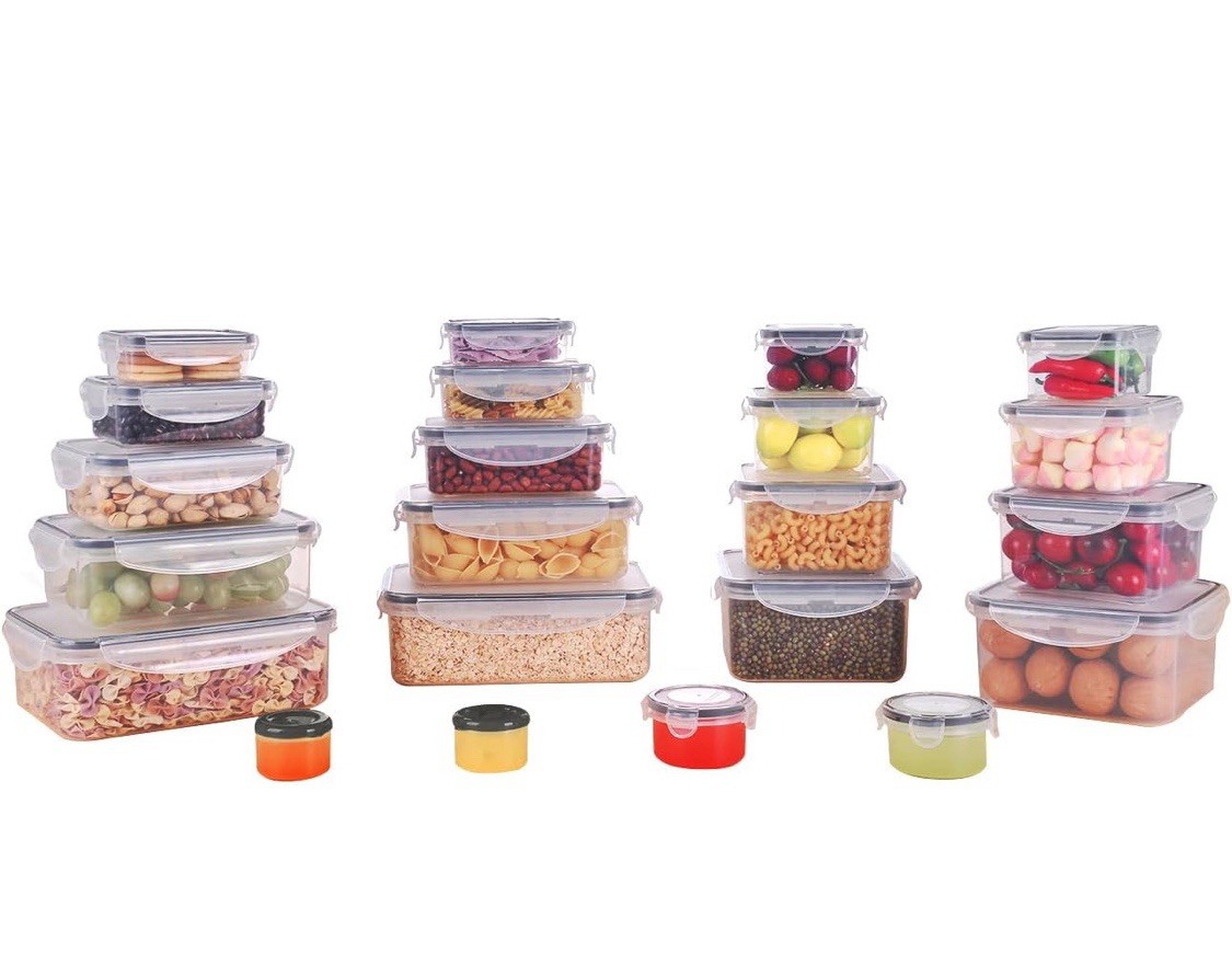 Mtr 44-pc food storage containers airtight with lid bpa-free microwave safe