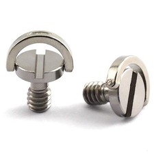 2 PCS 1/4-20 Thread D-Ring Stainless Steel Camera Fixing Screws Tripod 10mm