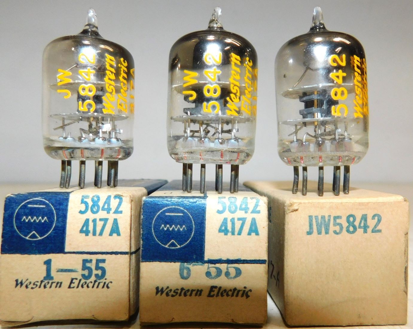 3- Western Electric 417A/5842.  Tested on calibrated TV7