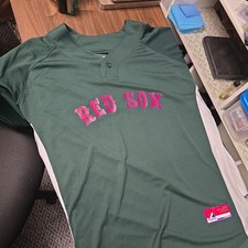 Boston Red Sox Green Jersey Majestic Jersey L