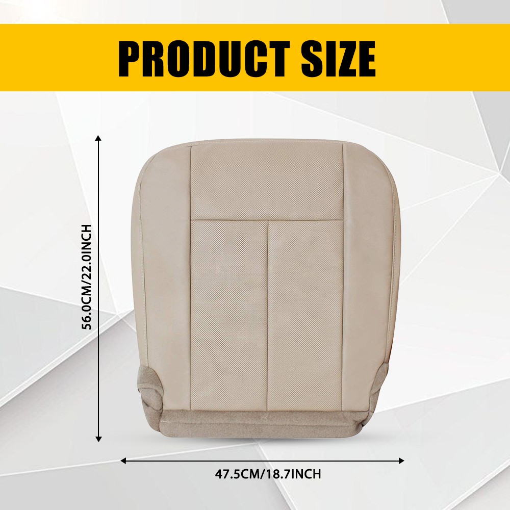 Driver Bottom Leather Seat Cover Dune Tan For 2015 2016 2017 Ford Expedition EOA