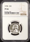 1958 Proof Washington Quarter certified PF 66 by NGC!