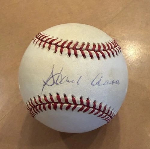 Hank Aaron Signed Autograph Auto Baseball Atlanta Braves Beckett BAS HOF W/LOA