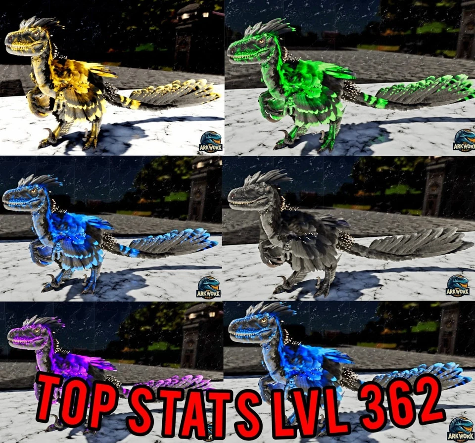 🦖ARK Survival Ascended Deinonychus Top Stats PVE PS5/XBOX/PC