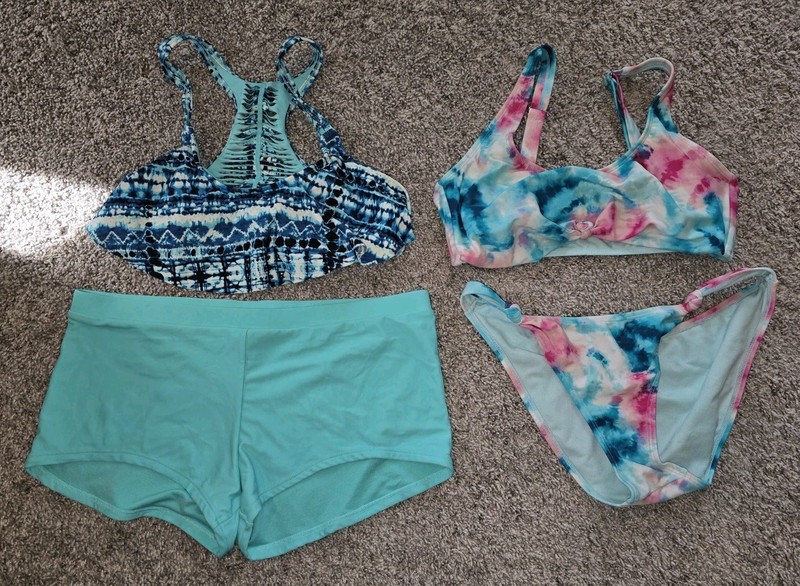 Girls XL/womens Medium So Brand Bikini Swim Suits 2pc Padded Tops