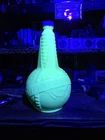 Vintage Art Deco 1939 World's Fair Uranium Milk Glass Embossed Vinegar Bottle