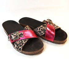 Sandali Ciabatte Geox Donna 37,5 Animalier Leopardate fucsia buckle