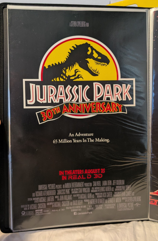 Jurassic Park movie poster - 11 x 17 inches - T-Rex poster - 30th Anniversary