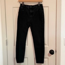 Curve Appeal Jeans Womens 6/28 Black High Rise Skinny Casual Stretch Grunge