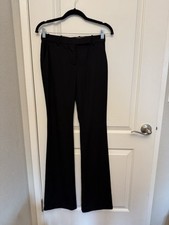 McQueen Alexander McQueen Leaf Crepe Slim Bootcut Pants Black Women Sz 36