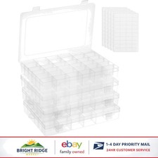 Adjustable Bead Organizer with 36 Compartments for Efficient Small Parts Storage