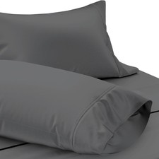 100 Egyptian Cotton Standard/Queen Size Pillow Cases Set of 2-1000 Series
