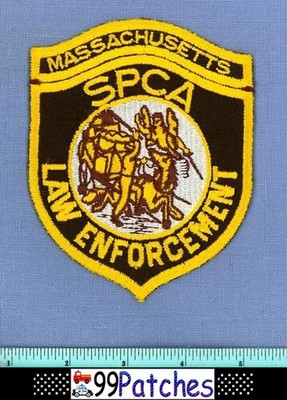 MASSACHUSETTS SPCA LAW ENFORCEMENT Shoulder Patch K9 DOG CAT INDIAN 3F