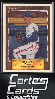 Dera Clark 1990 ProCards #59 Omaha Royals TTM/IP Signed Auto
