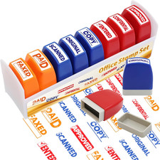 Office Stamps for Business Message Stamp Scanned Approved Paid Completed Self In