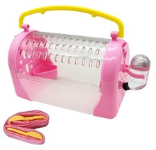 Kathson Hamster Cage Travel Carrier Portable Cage Water Bottle Outgoing Cage