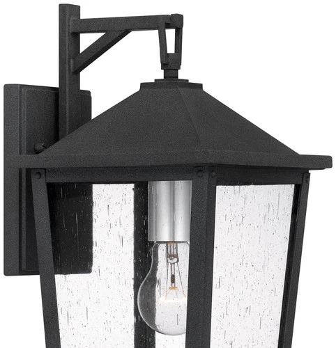 Quoizel Stoneleigh 16 1/2" High Mottled Black Outdoor Wall Light - Picture 5 of 6