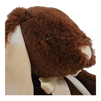 Dan Dee CHOCOLATE Bunny Rabbit Plush 16'' (14'' Sitting) Soft Stuffed Animal Toy