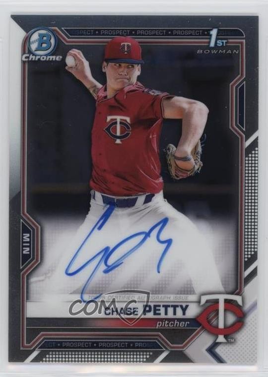 2021 Bowman Draft Chrome Draft Pick Auto Chase Petty #CDA-CP Auto 04tk