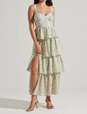 Astr Midsummer Maxi Dress Light Mint Multi Floral