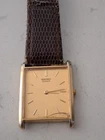 Vintage Seiko Tank Men's Dress Watch, Gold Dial 908869