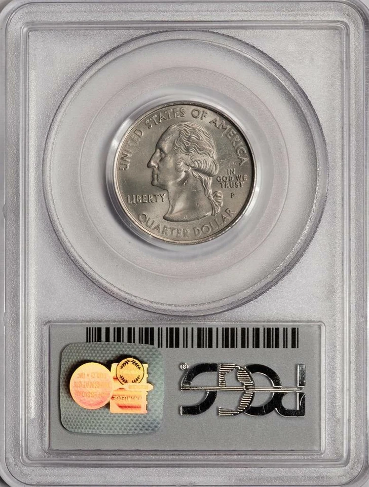 2000 PCGS MS64 Missing Clad Layer Virginia Quarter Mint Error Copper State Side - Image 4 of 4