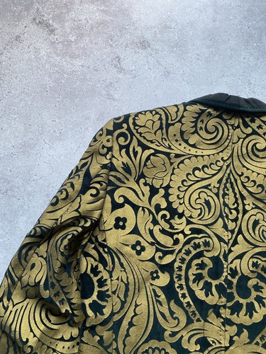 Blazer homme à un bouton imprimé or Dolce Gabbana smoking velours taille 48 - Photo 18/24