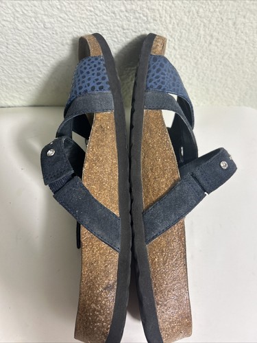 Sandalias betula birkenstock de cuero azul con tiras con tachuelas para mujer 10 - Imagen 12 de 13