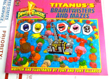 Vintage Mighty Morphin Power Rangers Titanus's Braintwisters and Mazes Book USED