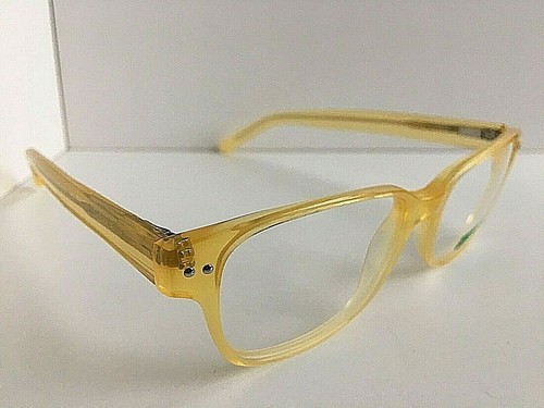New UNITED COLORS OF BENETTON BE 124-02 Y06 Yellow Clear 49mm Eyeglasses Frame - Imagen 8 de 9