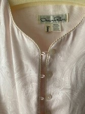 Vintage OSCAR DE LA RENTA Neiman Marcus Pink Satin Nightgown Full Length S
