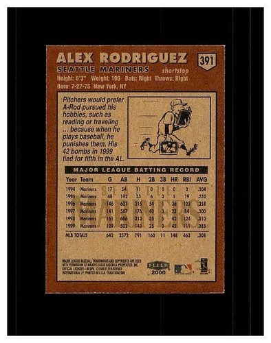 ALEX RODRIGUEZ YOU PICK SEE SCANS OF EVERY CARD AWESOME SELECTION ROOKIES LOT #1 - Picture 265 of 362