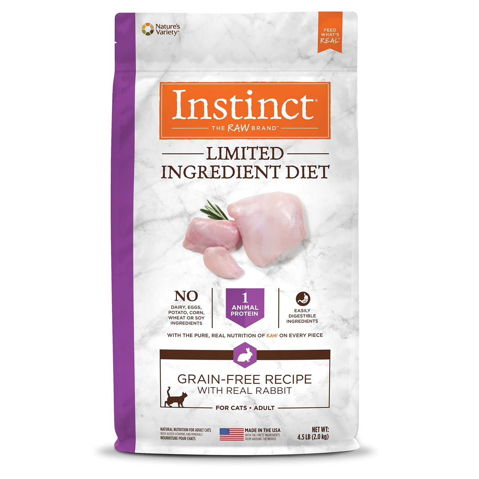 Instinct Limited Ingredient Diet Grain Free Recipe with Real Rabbit Natural D...