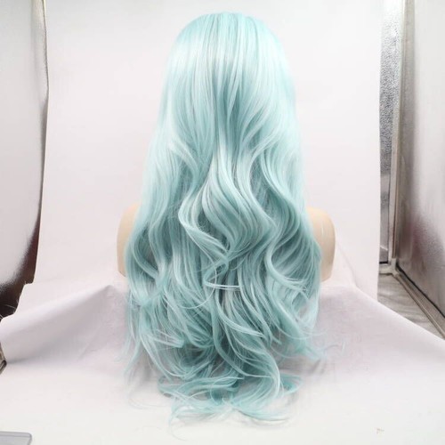 LAGUNA - Lacefront Ice Blue Long Waves - by Queenie Wigs - Picture 2 of 7