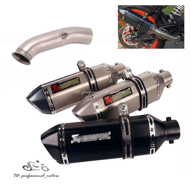 Short Stainless Steel Slip-On Muffler For KTM DUKE 390 RC390 125 250 2017-2020