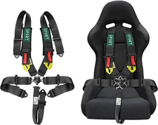 5-Point Racing Harness SFI, 1PC Black Racing Belts 5 Point Harness Sets with Ult