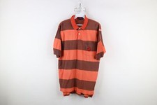 Vintage 90s Ralph Lauren Mens Size Large Spell Out Crest Striped Polo Shirt USA